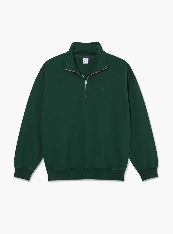 Frankie Half Zip Sweater Dark Emerald