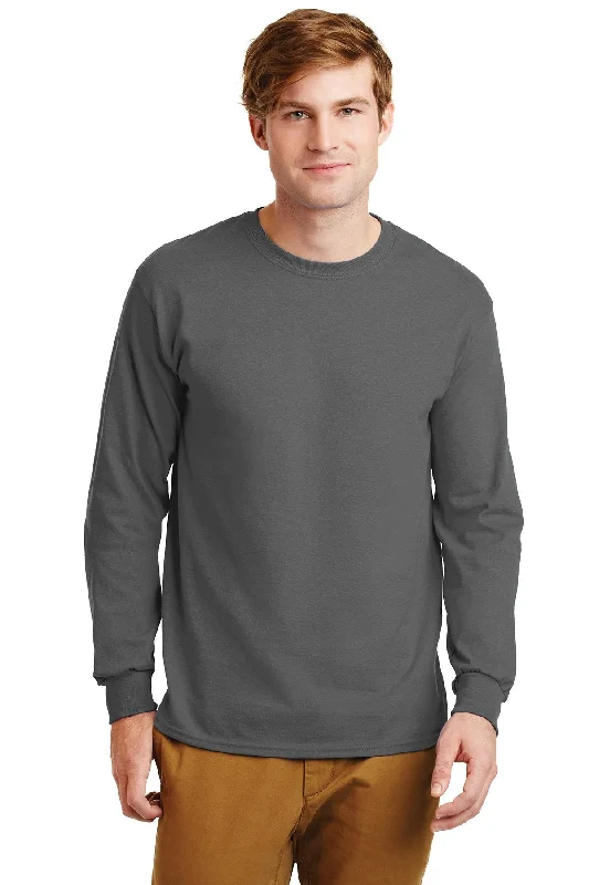 Gildan Ultra Cotton Long Sleeve T Shirt Charcoal