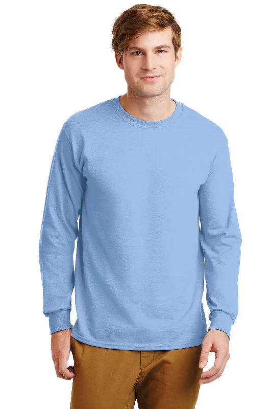 Gildan Ultra Cotton Long Sleeve T Shirt Light Blue