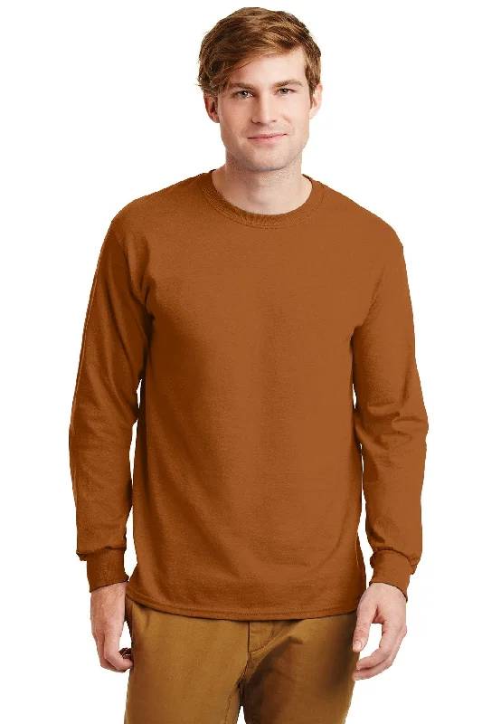 Gildan Ultra Cotton Long Sleeve T Shirt Texas Orange