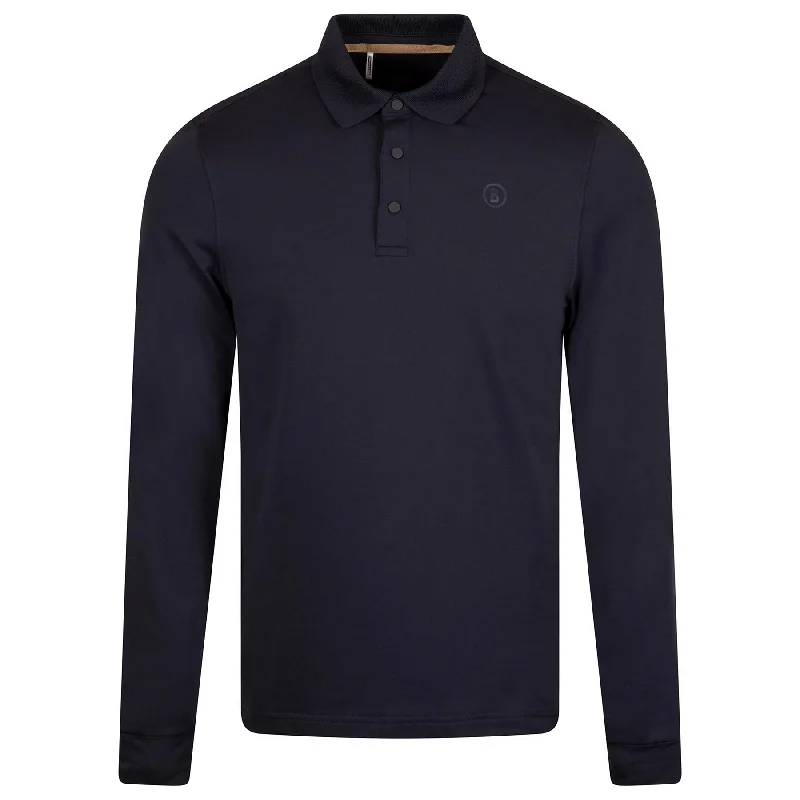 Gustavo Long Sleeve Polo Navy - AW24