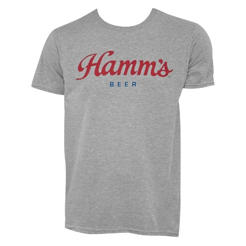 Hamms Script Logo Grey Tee Shirt