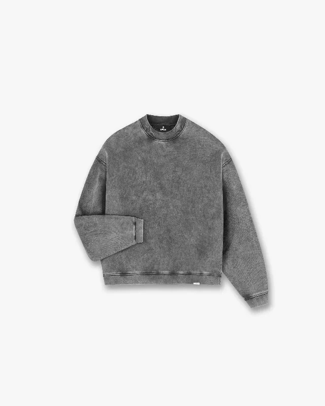 Initial Boxy Sweater - Vintage Grey