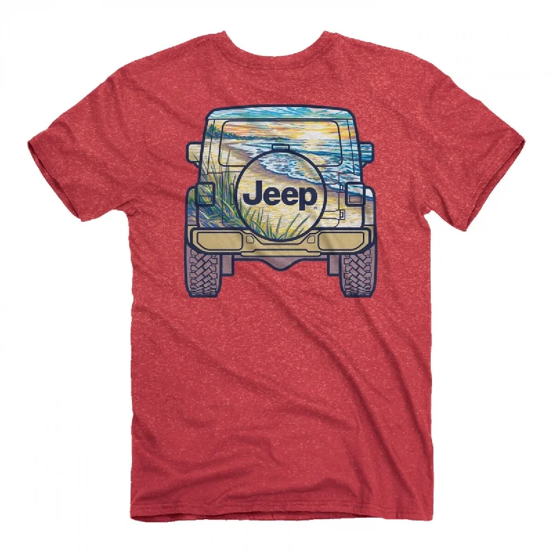 Jeep Back To The Beach Front And Back Print TShirt