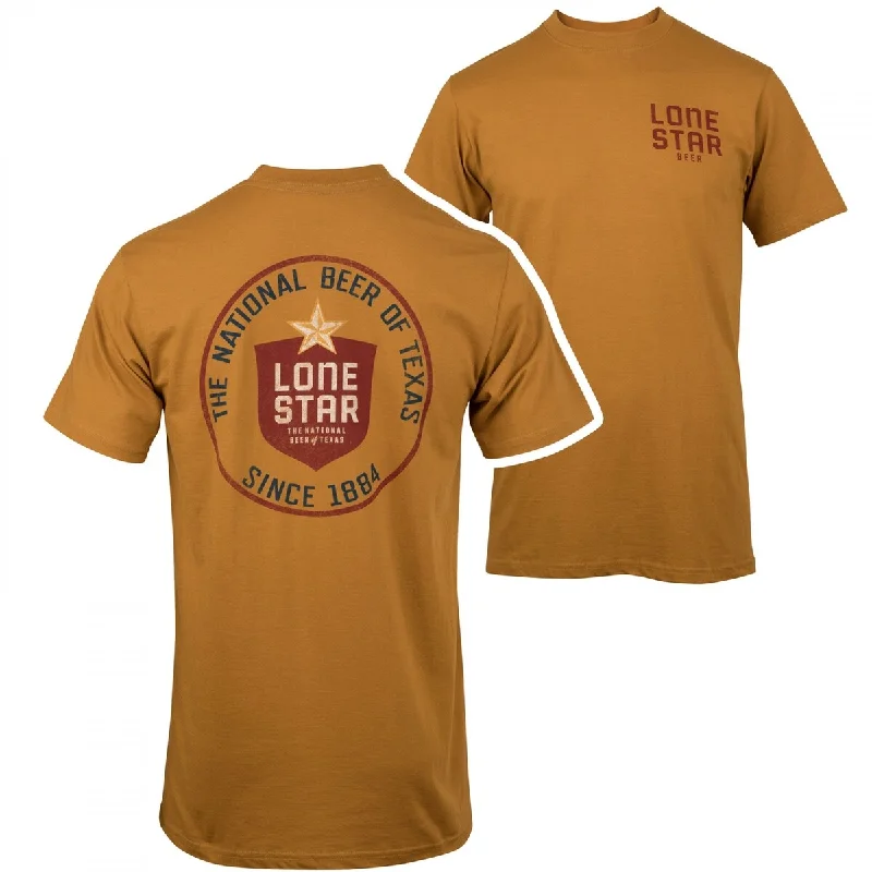 Lone Star Beer Round Logo Front And Back Print TShirt