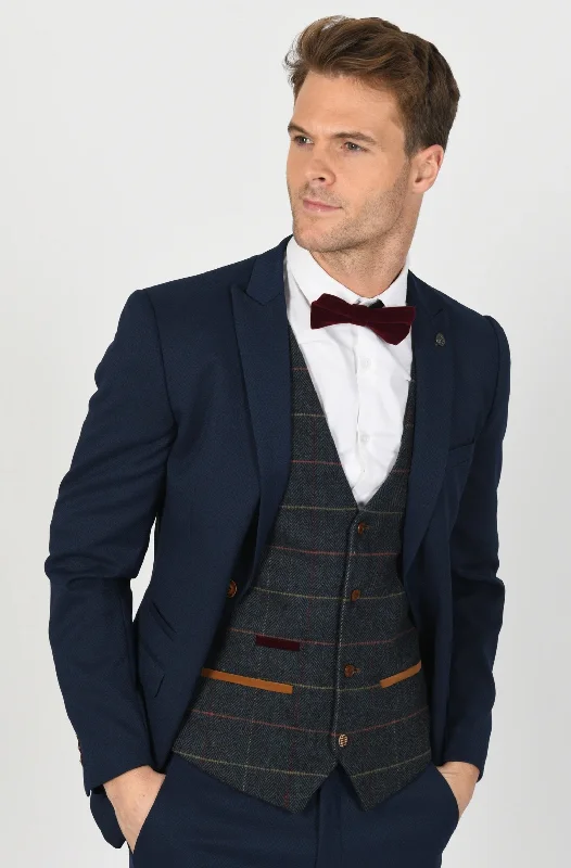 Max Royal Blue Suit with Eton Waistcoat :- Wedding Suit