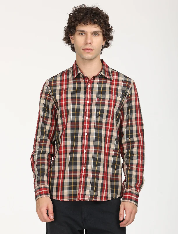 Men's Checkered Slim Fit Shirt