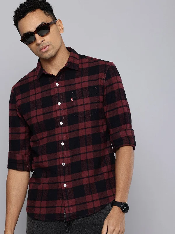 Men's Checkered Slim Fit Shirt