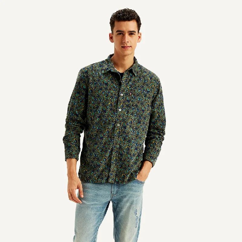 Men's Floral Print Slim Fit Shirt