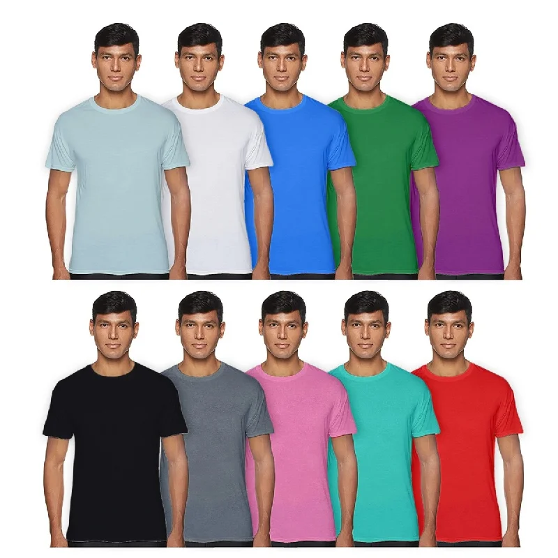 Mens Laviva Active Moisture Wicking Dry Fit Crew Neck Shirts 3Pack Multiple Colors