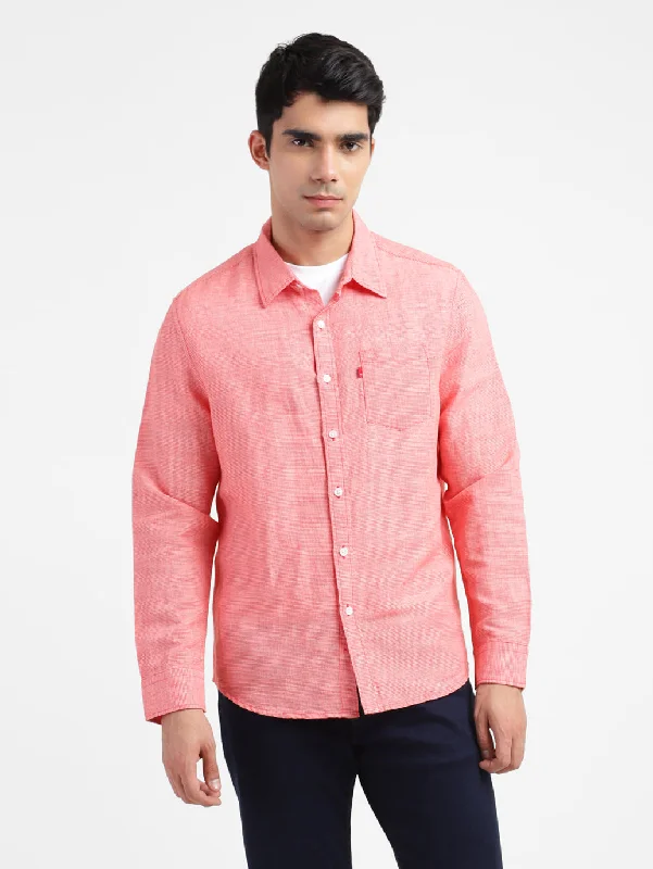 Men's Checkered Spread Collar Shirt