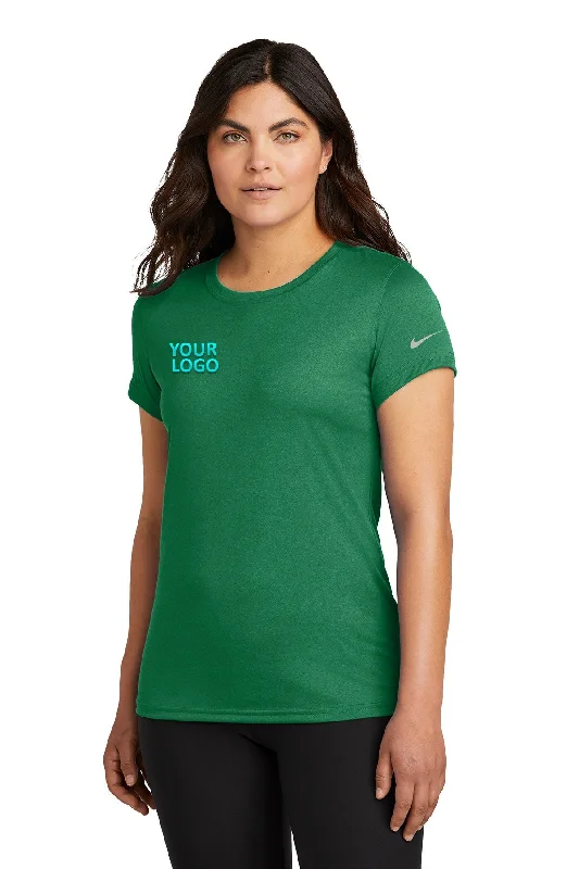 Nike Ladies Swoosh Sleeve rLegend Customized Tee's, Gorge Green