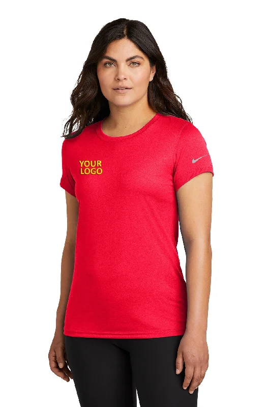 Nike Ladies Swoosh Sleeve rLegend Customized Tee's, University Red