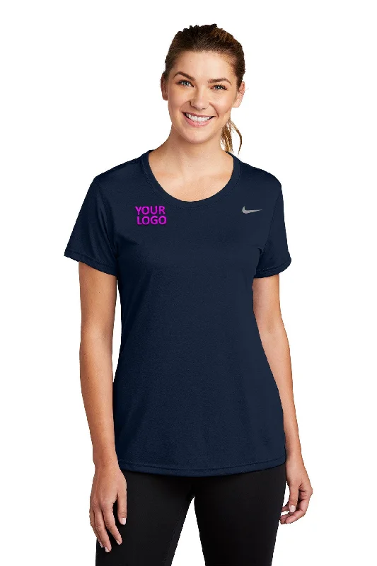 Nike Ladies Team rLegend Customized Tee's, College Navy