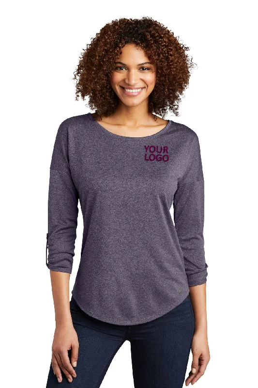 OGIO Ladies Gravitate Custom Scoop Neck T-Shirts, Navy Heather