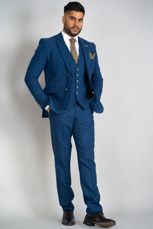 Orson Blue Tweed Slim Fit Suit