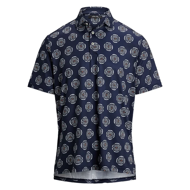 RLX Classic Fit Airflow Graphic Golf Ball Polo Navy - AW24