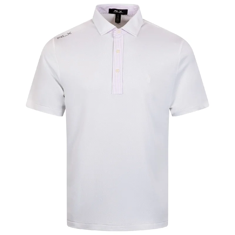 RLX Performance Pique Polo Ceramic White/Lilac - AW24