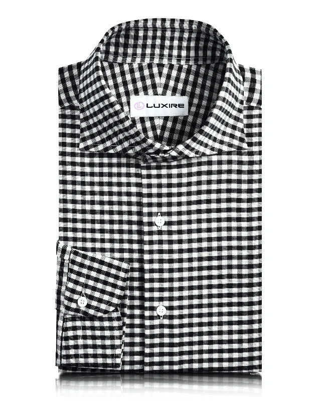 Black Ecru Gingham Shirt