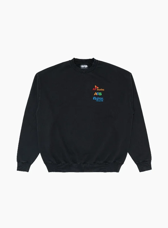 Semiconductor Multi Logo Sweatshirt Faded Black