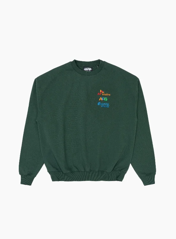 Semiconductor Multi Logo Sweatshirt Forest Green