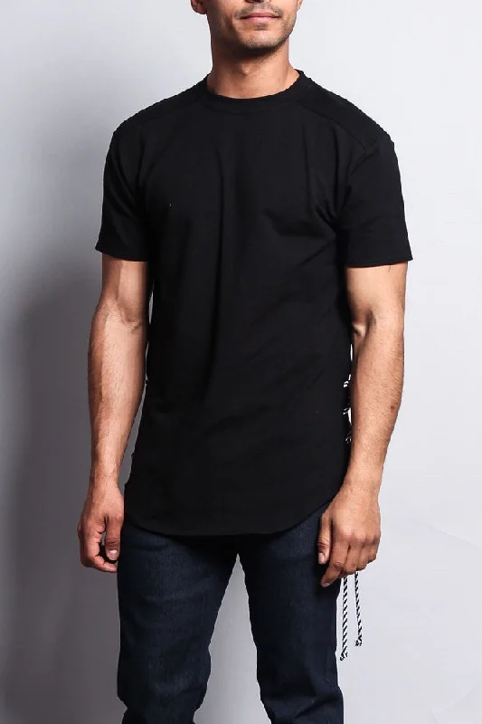 Side-Tie Extended Length T-Shirt