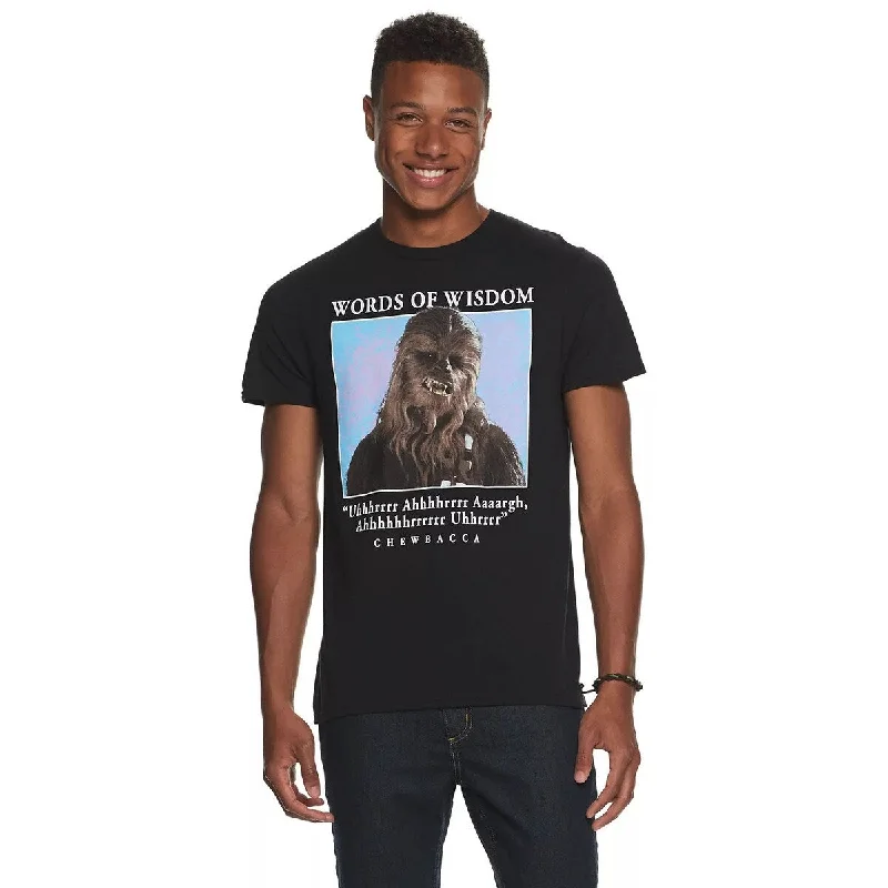 Star Wars Chewbacca Words of Wisdom Men's Shirt, Black