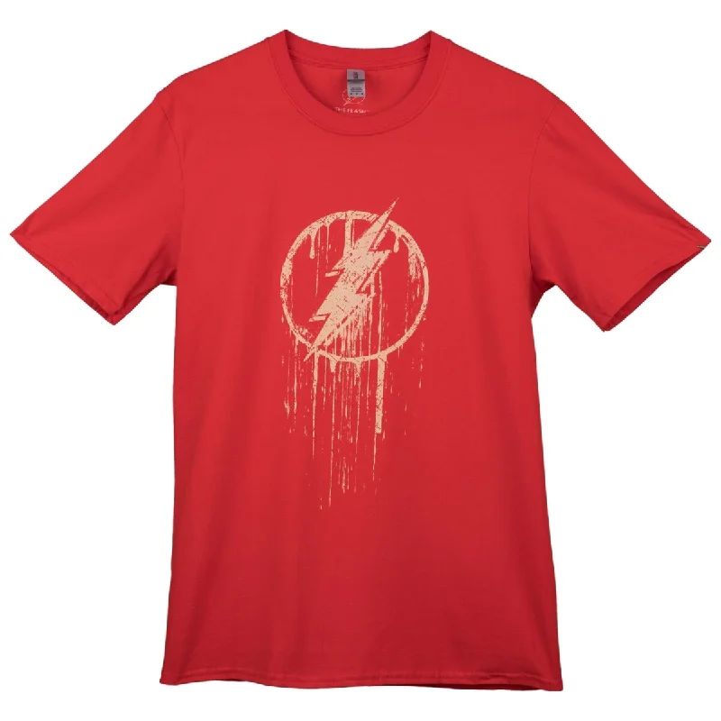 The Flash Logo Dripping Gold Paint TShirt