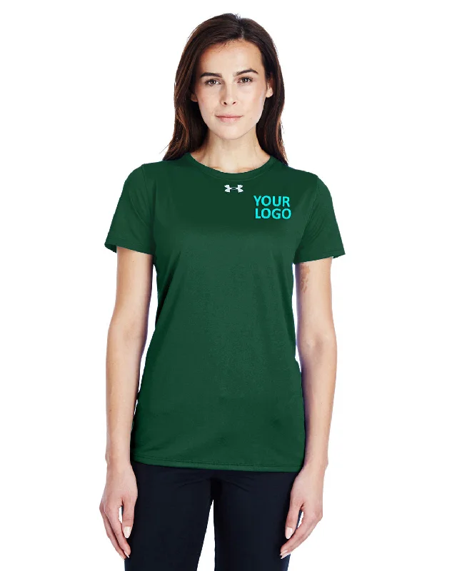 Under Armour Ladies Locker Custom T-Shirts, Forest Green