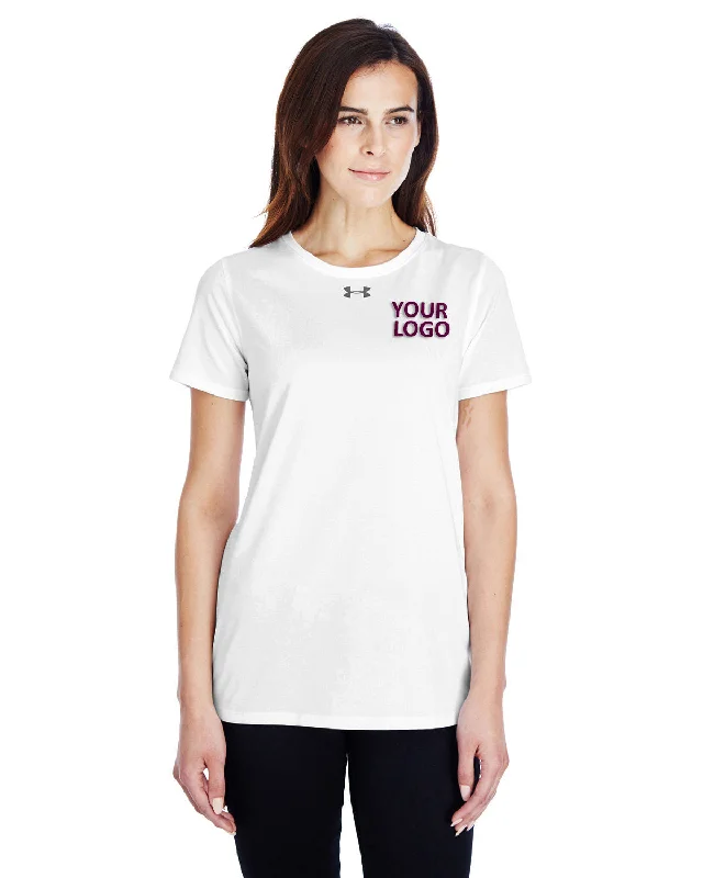 Under Armour Ladies Locker Custom T-Shirts, White