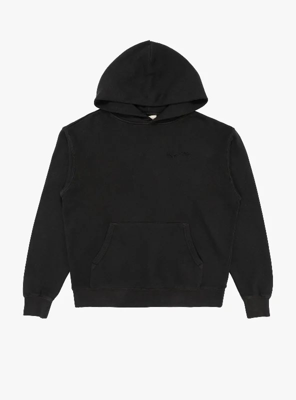 Wordmark Pigment Dyed Hoodie Black