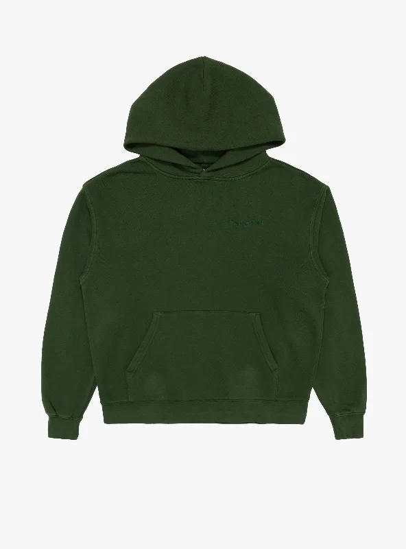 Wordmark Pigment Dyed Hoodie Forest