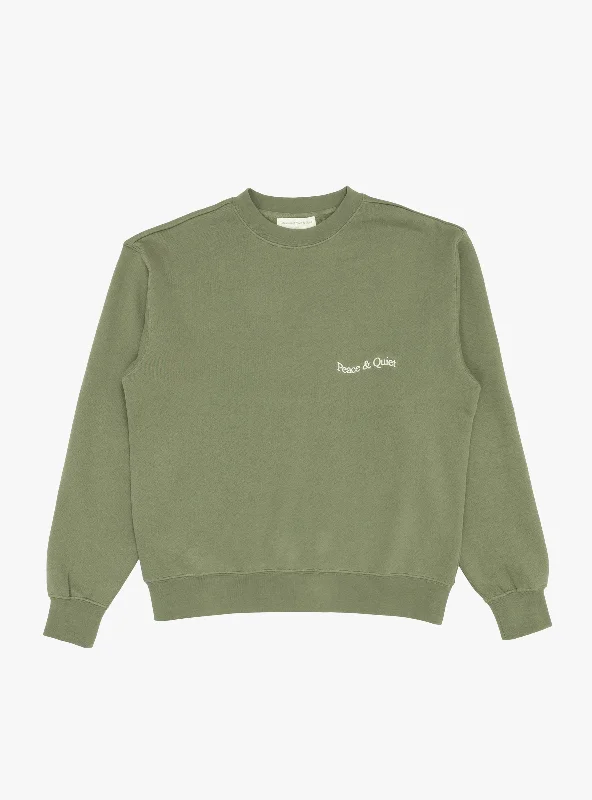 Wordmark Crewneck Sweatshirt Olive