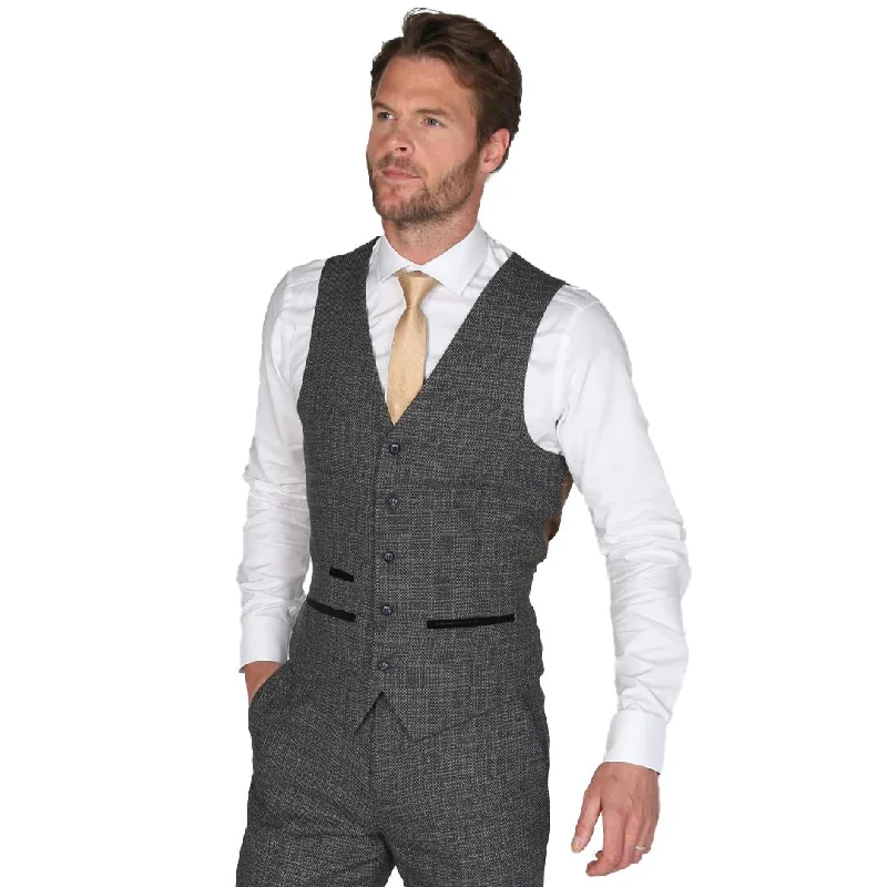 Ralph - Men's Classic Navy Tweed Waistcoat